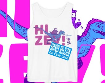 HI ZEV! Uniseks kledingstukgeverfde tanktop, dungeon crawler Carl Merch