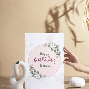 詩付きのお母さんへのかわいい誕生日カード、愛情のこもったメッセージ付きの母の誕生日カード、娘/息子からのママへの誕生日カード