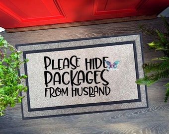 Hide the Packages Indoor/Outdoor Mat