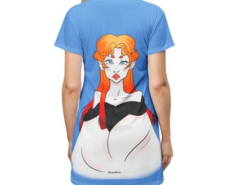 T-Shirt Dress (AOP) Women Dress Cute Dress Digital Art