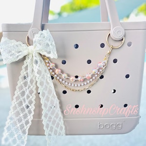 Confetti Flower Beads Chain Handbag Accessory