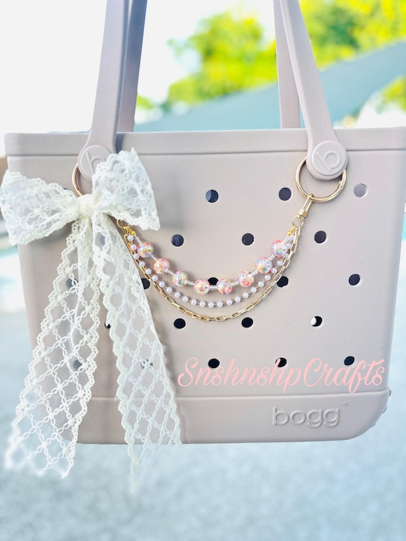 Confetti Flower Beads Chain Handbag Accessory