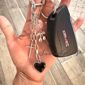 Cherry’s Heart Keychain Purse Accessory