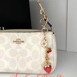 Red Strawberry Cherry Keychain