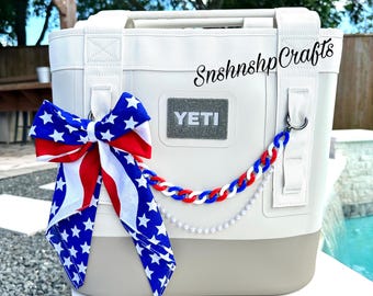American Flag Double Chain Bag Bandana Purse Tote Bag Yeti Camino Bogg Bag Accessory