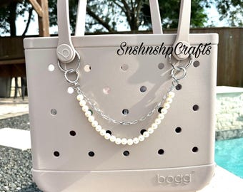 Pearl Chain Bag Accessory 10” 12” 14” 16” Purse Tote Bag Yeti Camino Bogg Bag Accessory