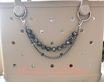 Black Lace Pearl Chain Handbag Accessory
