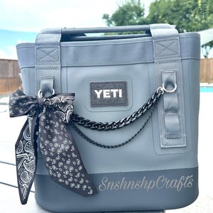Black Double Chain Bag Accessory 12” 14” 16” Acrylic Purse Tote Bag Yeti Camino Bogg Bag Accessory