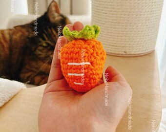 Easter Gift, Crochet Pet Toy, Carrot Cat Toy, Cat Toy, Cute Dog Toy, Pet Gift, Toy, Crochet Toy, Handmade Gift for Pets, Handmade Gift