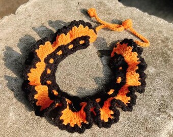 Crochet Halloween Pet Collar, Devil Costume