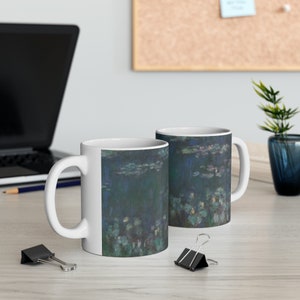 Claude Monet, Water Lilies, Fine Art, Vintage Ceramic Mug, 11oz
