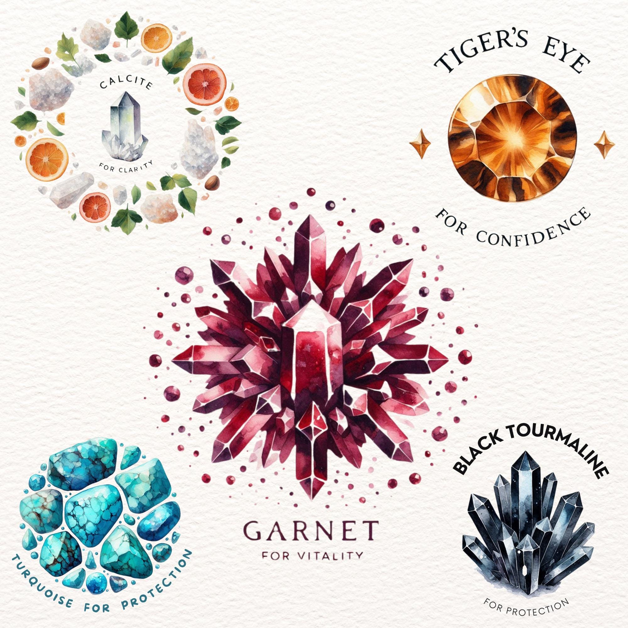Transparent Stone Sticker CRYSTALS & GEMSTONES PNG Sticker Pack, Precropped Digital Sticker Book ...