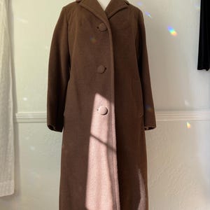 Vintage 60’s Chocolate Brown Winter Coat - Size M