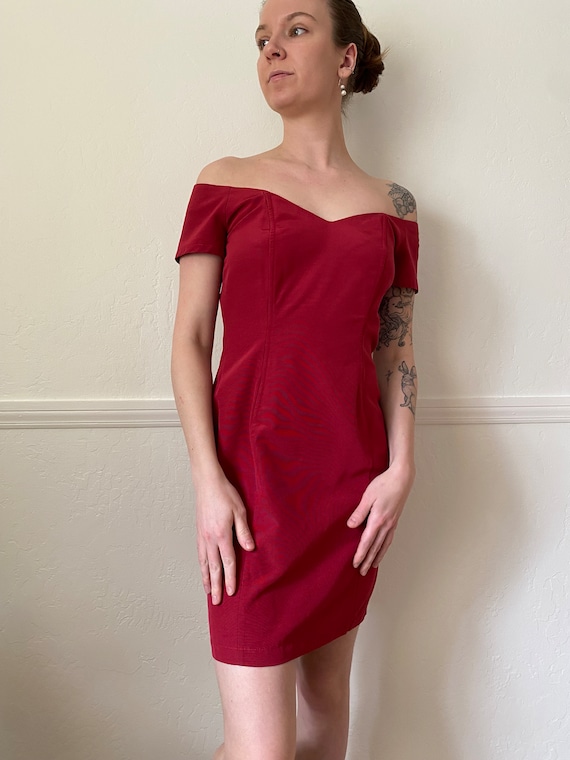 Vintage 80’s Red Mini Dress - Size S