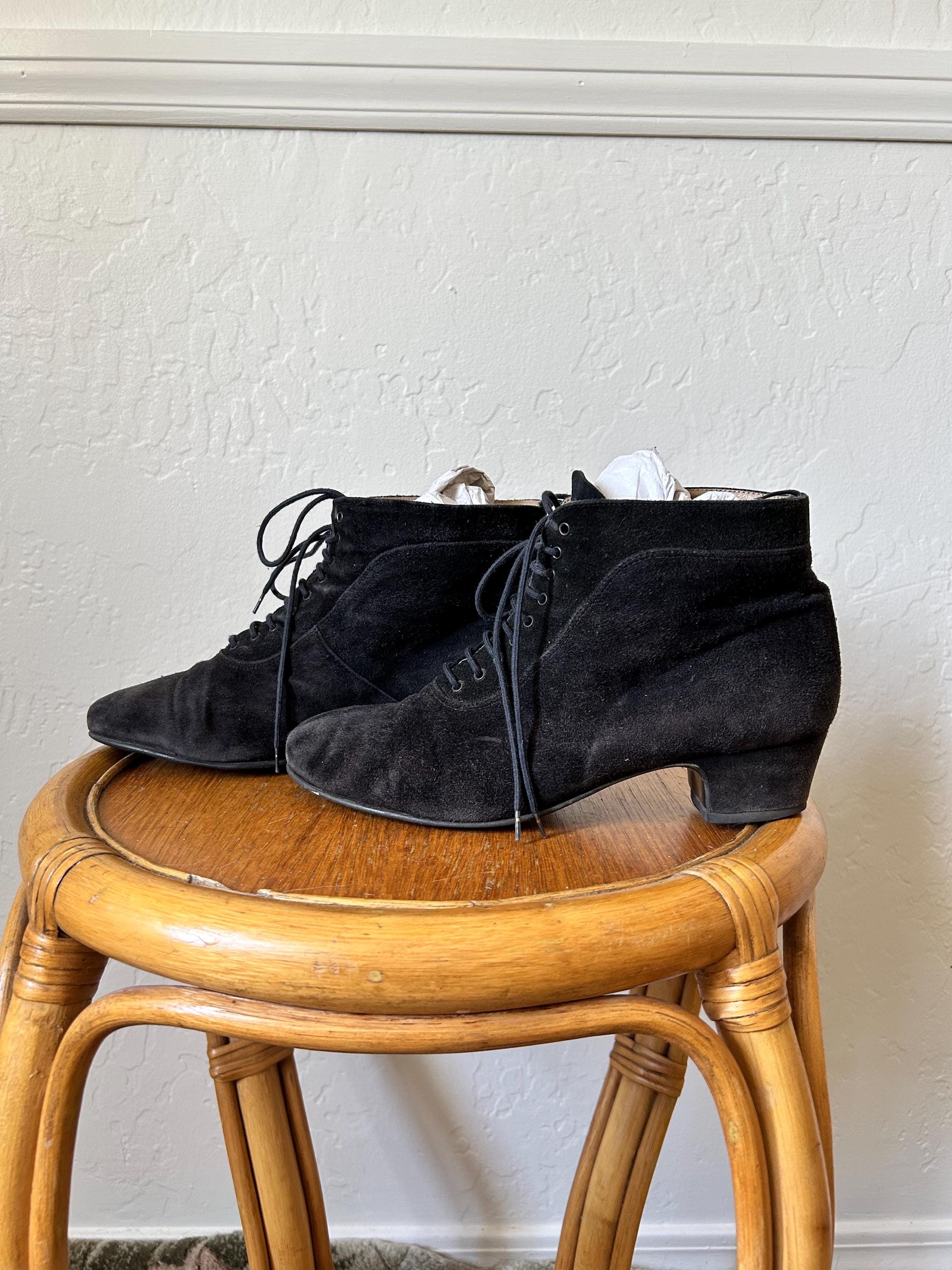 Suede Lace up Boots - Etsy