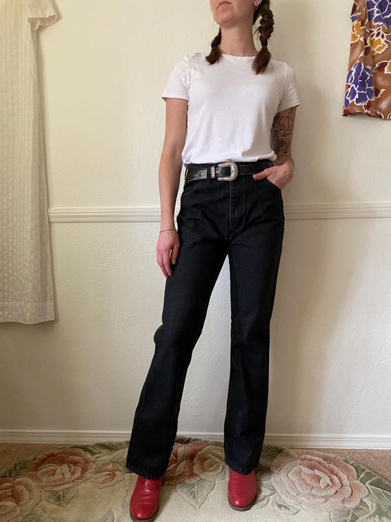 パンツ 90s   Jeans Black denim Vintage 90's Black Denim Jeans - Size S - Etsy