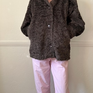Vintage 80’s Faux Fur Coat - Size L
