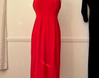 Vintage 90’s Red Halter Dress - Size S