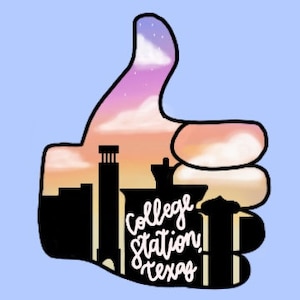 College Station Skyline Gig&#39;Em Digital Print