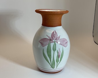 Emerson Creek Pottery Iris Painted Vase