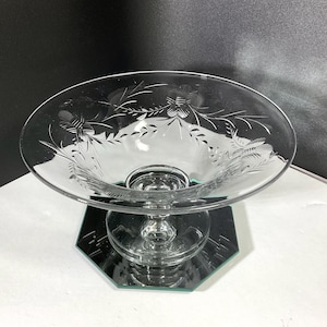 Cut Glass Compote Candy Dish