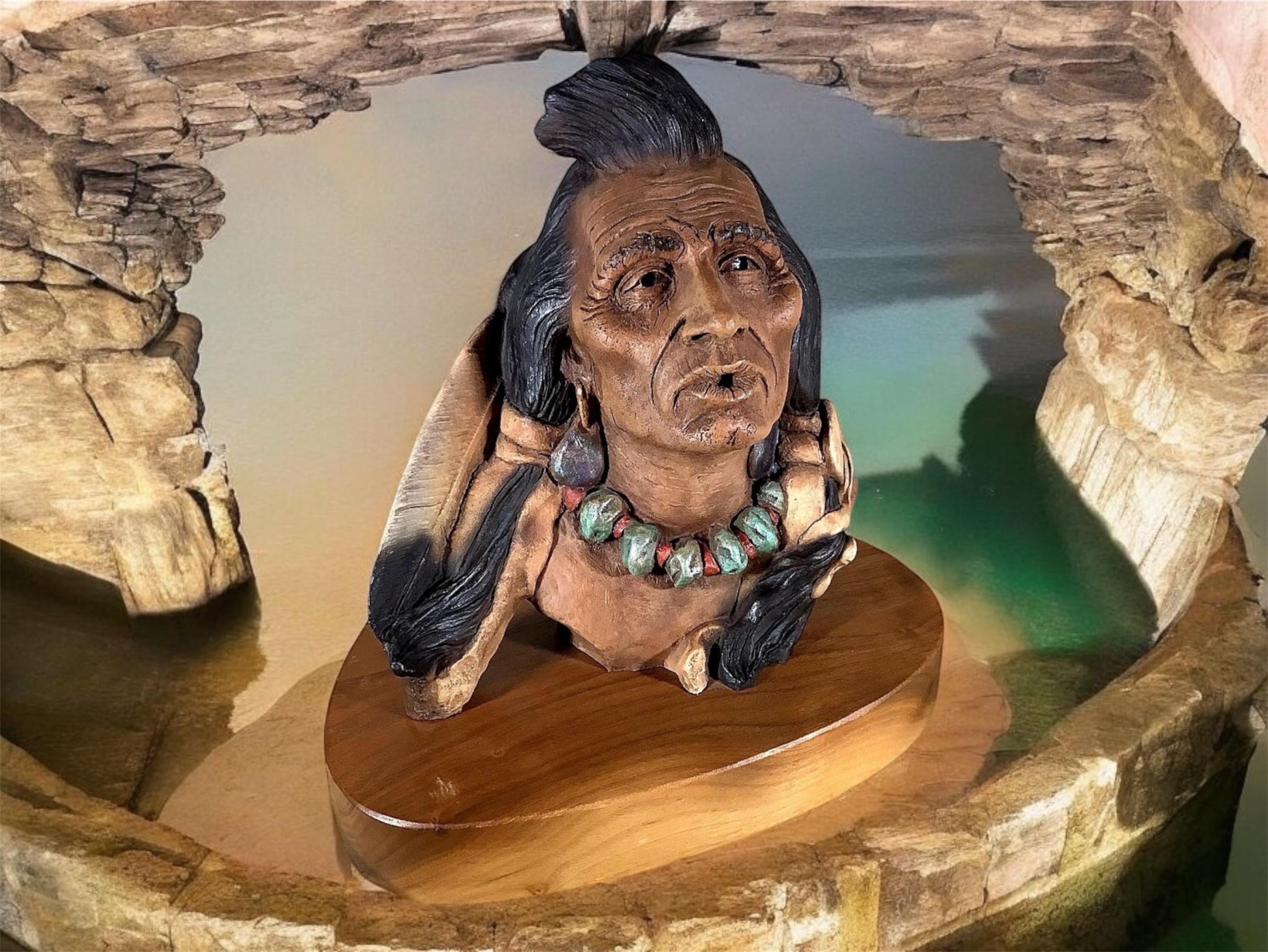 Neil J Rose Native American Sculpture Art Peaceful One