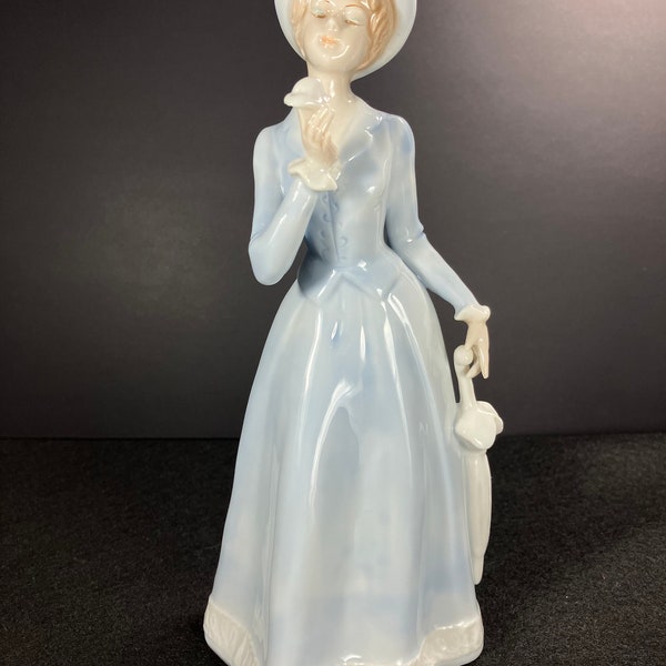 Porcelain Glazed Lady Figurine