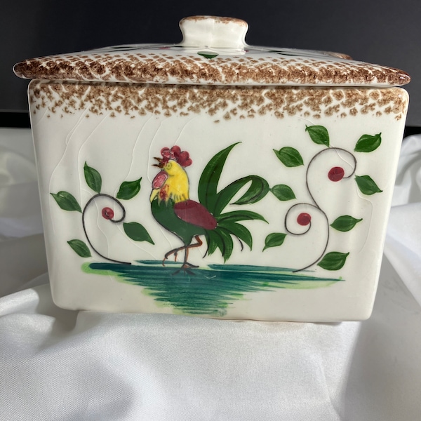 Vintage Rooster NAPCO Salt Box