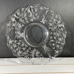 Vintage Fostoria Chintz Baroque Etched Platter