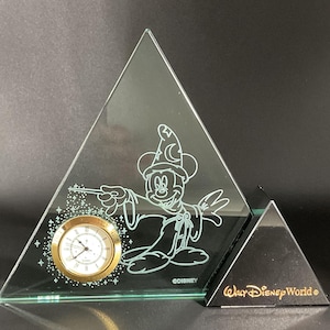 Disney Mickey Mouse Wizard Triangle Desk Clock-Vintage
