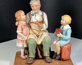 Figurine Norman Rockwell “The Toymaker” 1979  Vintage