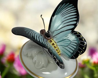 Figura de mariposa Rosenthal, Alemania, 1950, pintada a mano, vintage