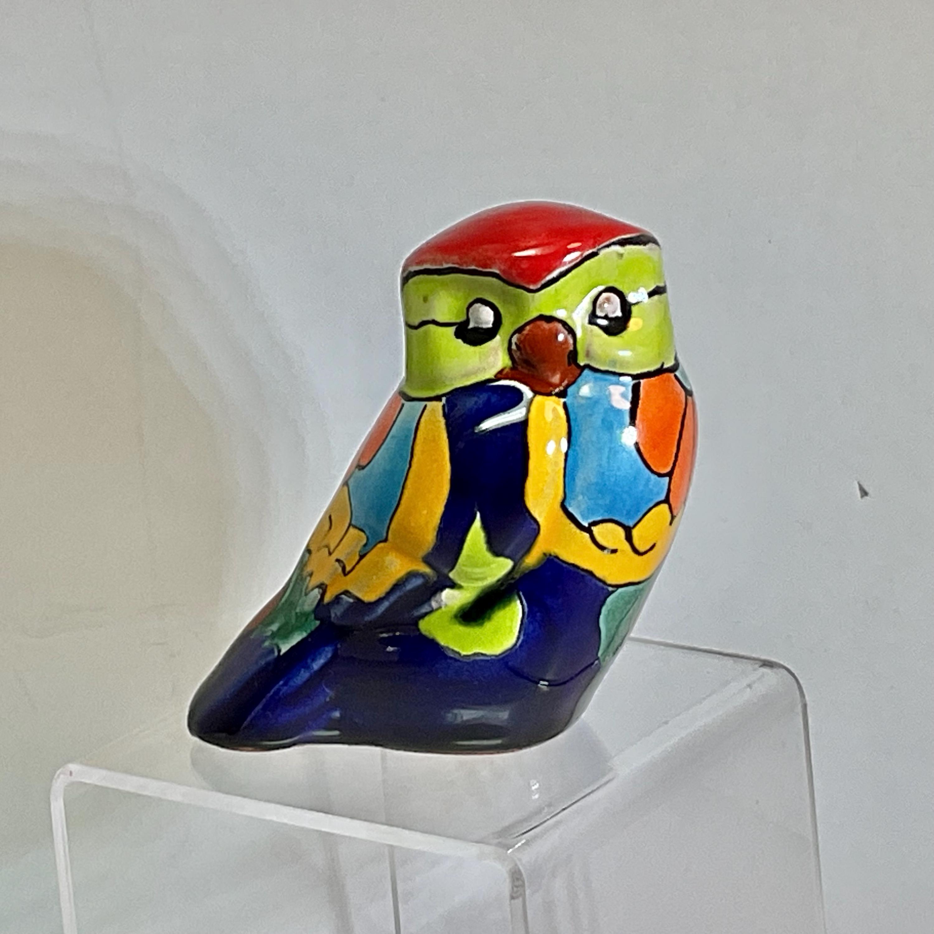 Mexican Talavera Pottery Owl Figurine