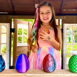Mystery Dragon Egg 3D Printed Surprise Dragon Scale Egg Combo Dragon Inside Gift Fidget Articulated Dragon Figurine Many Colors Available