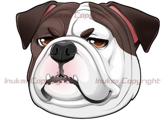 Diseño de Bulldog Inglés para Sublimación