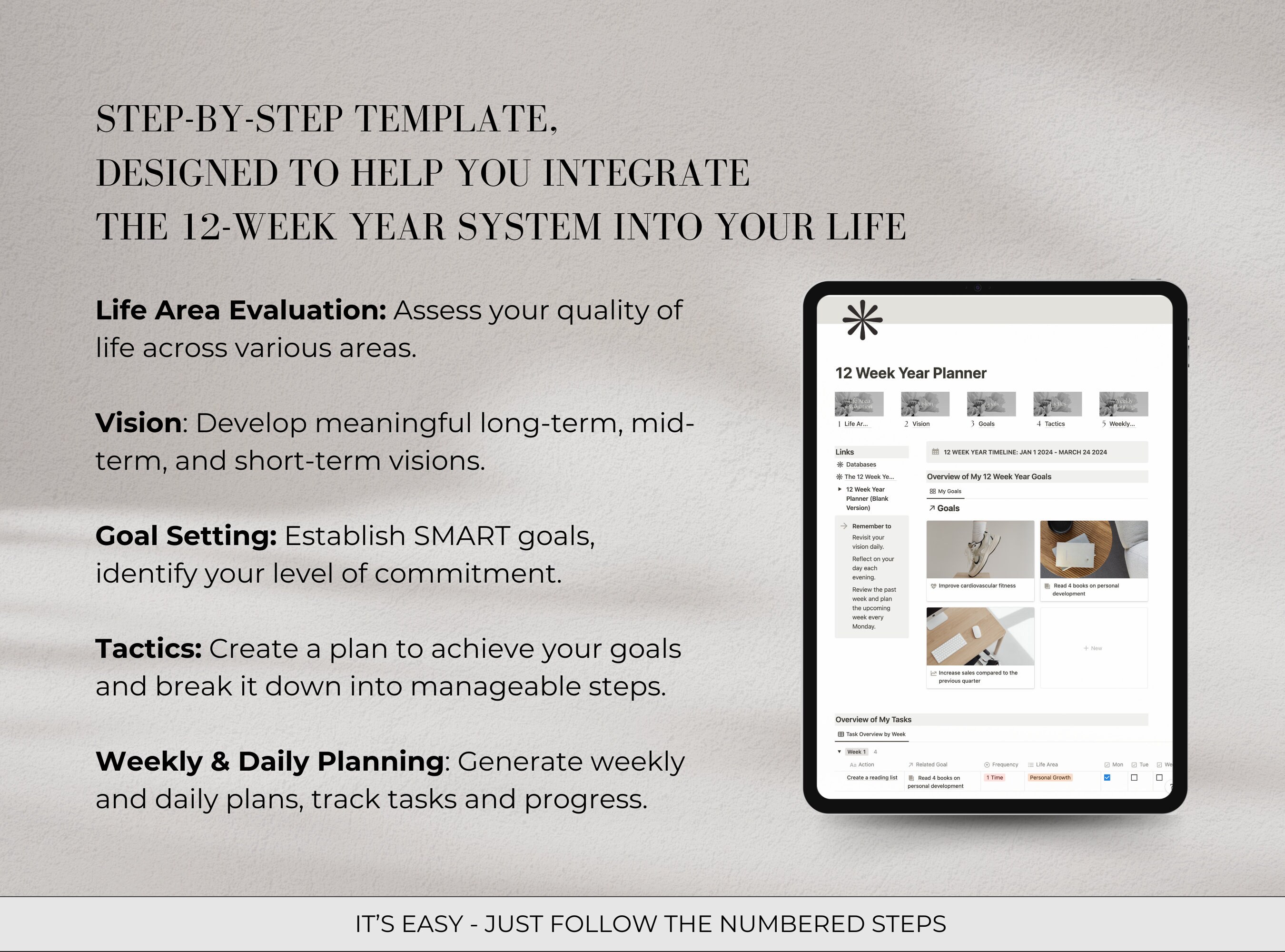 12 week year planner notion template 3 month goal template 90 day
