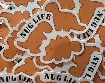 Dino Nugget 'Nug Life' Matte Vinyl Sticker