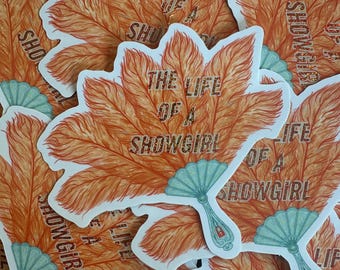 Showgirl Era Glitter Vinyl Sticker– Sparkly Waterproof Decal for Laptops, Water Bottles & Journals