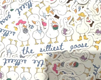 Silly Goose Sticker– Waterproof Decal for Laptops, Water Bottles, Journals, and More