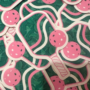 Adesivo in vinile adesivo rosa Pickle Ball Beverly Hills impermeabile California palma dink cucina