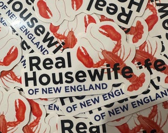 Real Housewife of New England Lobster Sticker: Waterproof Vinyl Decal