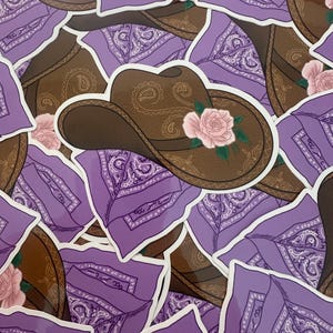 Cowboy Hut Vinyl Aufkleber Cowgirl Bachelorette Mädchen Reise Arizona Texas Nashville
