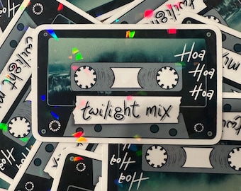 Twilight Mix Tape Sticker: Edward Cullen Vampire Quote, Holographic Vinyl Decal