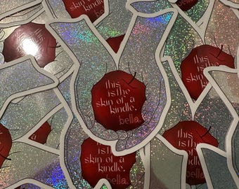 Twilight Inspired Edward Cullen Glitter Vinyl Sticker: Kindle, Laptop Decal