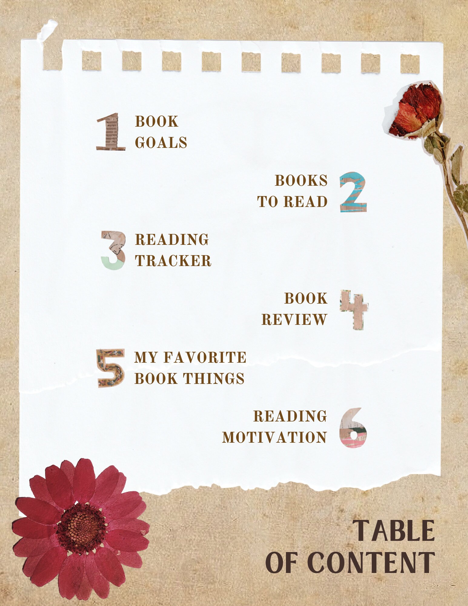 Reading Journal Template Book Tracker Printable Reading Planner