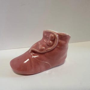 Small Planter Baby Shoe Vintage Ceramic pottery