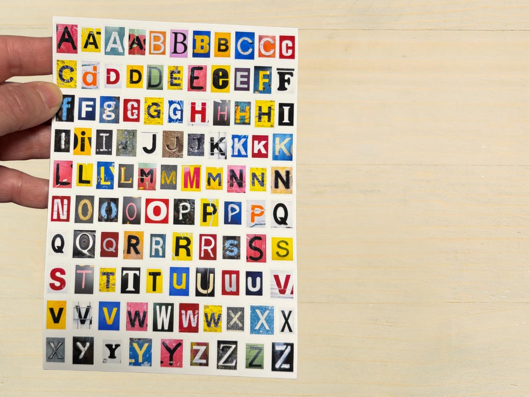 Cute Ransom Letters Cute Letter Stickers, Ransom Alphabet Letter Sticker Sheet ...