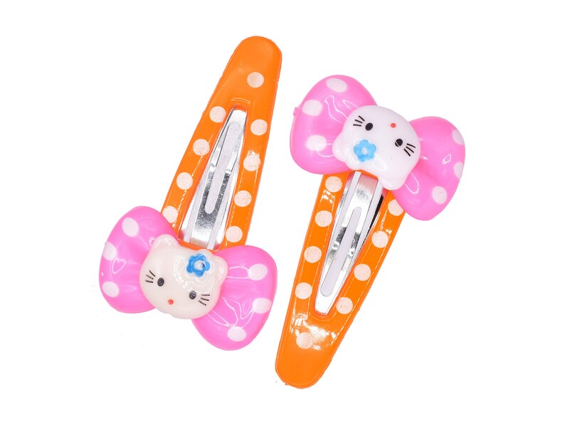 Kitty Resin Hair Clips: Adorable Accessories for Your Hairstyle 6 PKs image 7