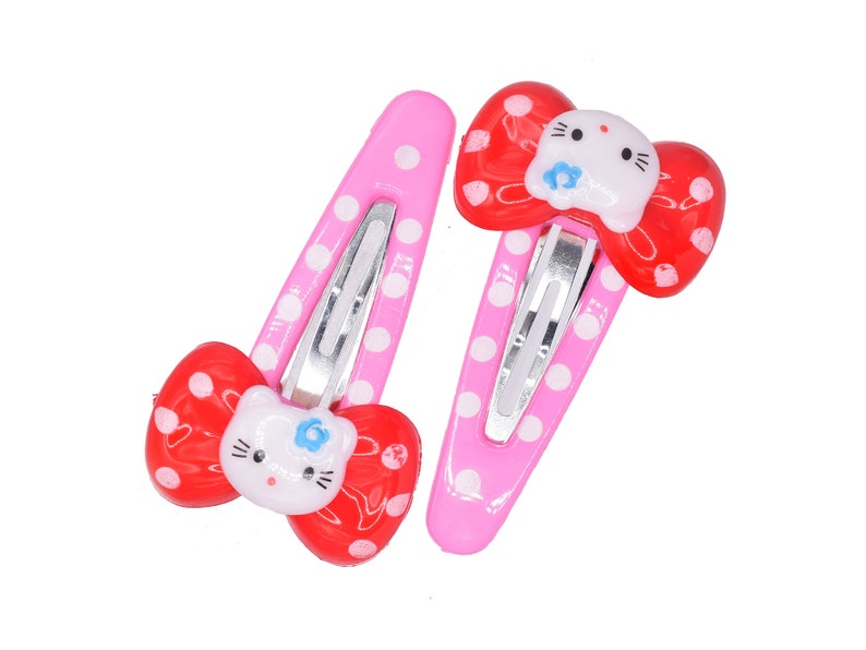 Kitty Resin Hair Clips: Adorable Accessories for Your Hairstyle 6 PKs image 6