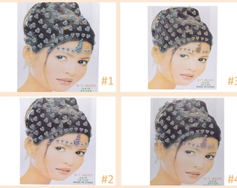 Glittery Heart-Shaped Hair Decor: Sparkle with Style! (6 Sheets